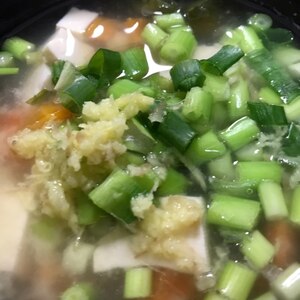 絹ごし豆腐とネギのお味噌汁♪